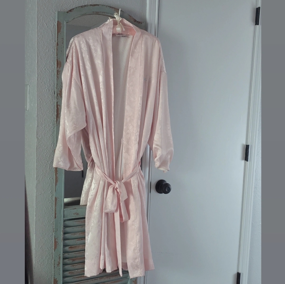 Christian Dior Light Pink Satin Bathrobe